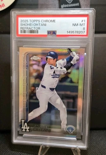 New ListingShohei Ohtani ● 2025 Topps Chrome #1 Silver Refractor ● PSA 8 NM+