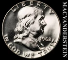 1962 Silver Franklin Half Dollar - Choice Gem Proof  Lustrous  #L6788