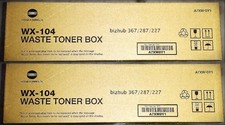 Genuine Lot of 2 Konica Minolta WX-104 A7XW-0Y1 Waste Toner Container Bizhub 227