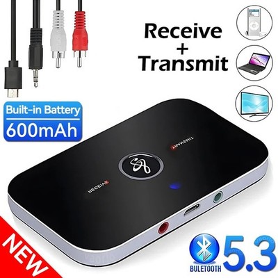 Bluetooth 5.3 Transmitter Receiver 2in1 Wireless Aux Audio Adapter for TV Phone