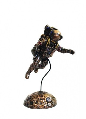 Italfama Apollo 11 Astronaut Bronze Harz Statue 15cm Mondlandung Dekor