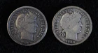 Set of 2: 1905-S, 1906-D  -  Barber Dimes 10-cent value (10c) - Collectors Grade