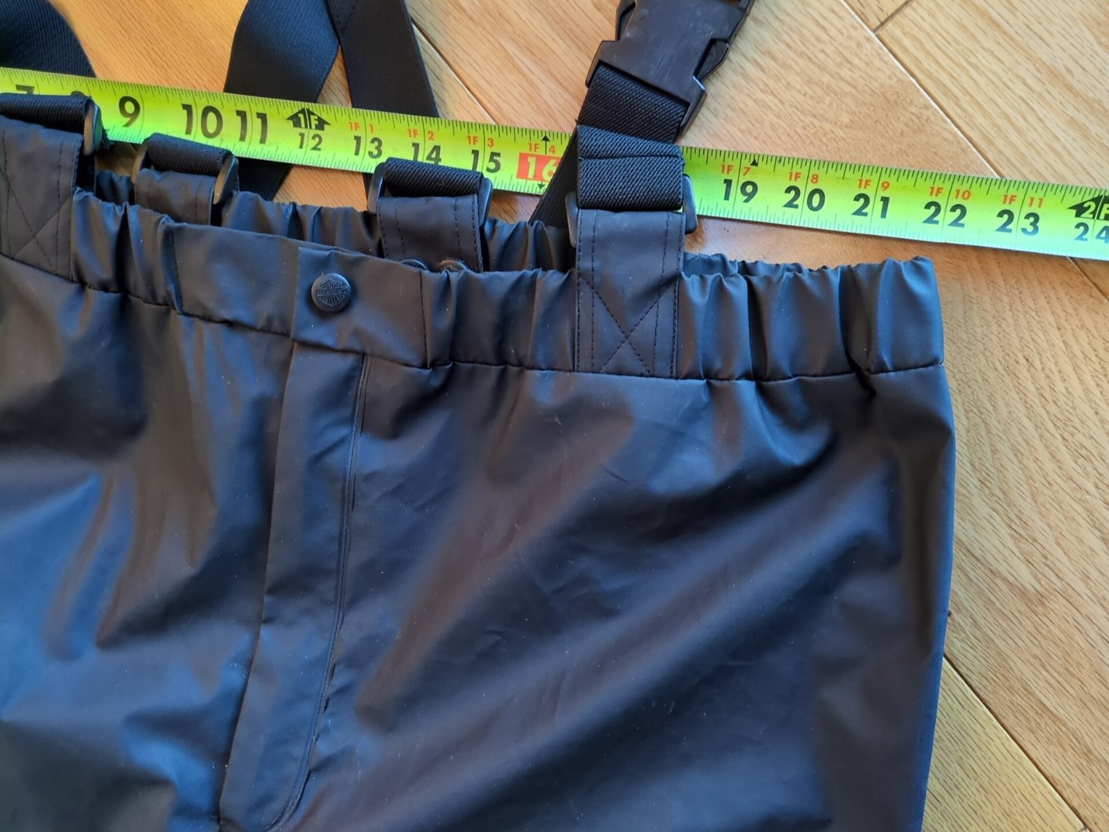 Harley Davidson Rain Suit Mens L Jacket Pants Reinforced Black Orange High Vis