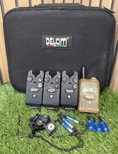 Delkim Txi-Bite Alarms X3 (BLUE) with RX Receiver, Protective case and extras