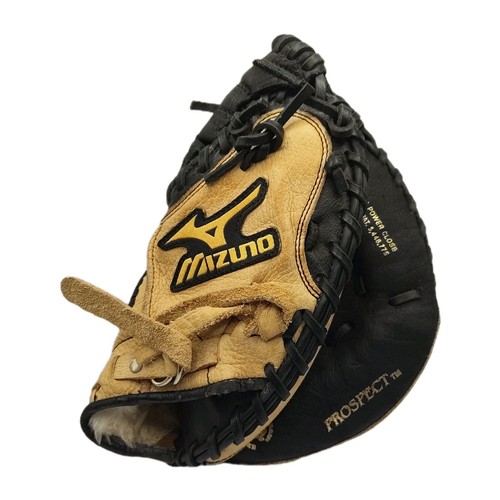 Mizuno Prospect GXC105 Youth Catchers Mitt 32.5 Tan Black Leather Baseball RHT