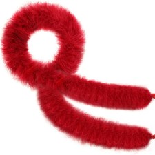 Red Marabou Feather Boa 2 Yards 45g Wine Costume Halloween Party Decoration