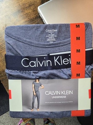 Calvin Klein, NEW w/tags, Womens' Loungewear, M, Short Slv, Blue, Poly Blend