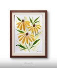 Original Yellow Daisies 3 Painting by Alannah Dyer- Art 5x7 in. Yellow Flowers — photo 1