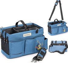 FifthStart Multipurpose Cleaning Caddy with Handle 9 Pockets (Blue, Large)