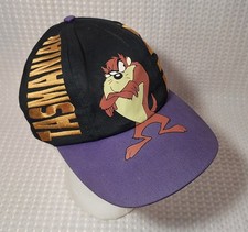 Vintage 1994 Looney Tunes Tasmanian Devil Taz Snapback Cap Hat Purple  Black