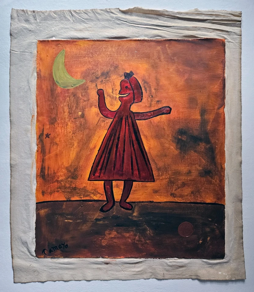 Pintura al óleo abstracta mexicana firmada por Rufino Tamayo sobre lienzo - Arte moderno Foto 2 de 4