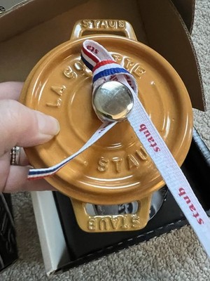 Rare Color Staub Mustard Turmeric Mini Cocotte Round 10cm 0.25L Cast Iron New
