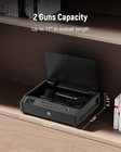 Gun Safe, Biometric Safes for Pistols with LCD Display of Time Black