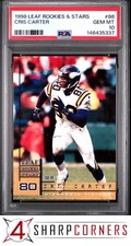 1998 LEAF R & S #86 CRIS CARTER VIKINGS HOF POP 1 PSA 10