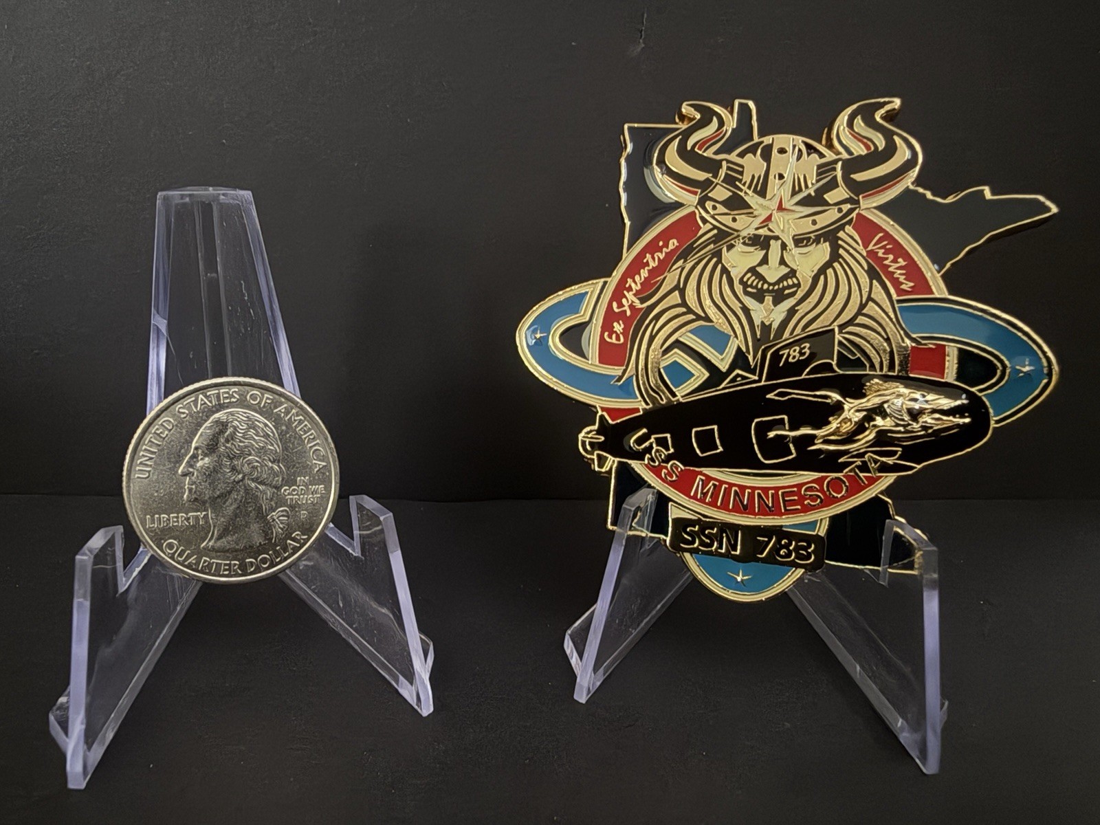 US Navy Chief Petty Officer Challenge Coin CPO Mess E7 USS Minnesota SSN-783