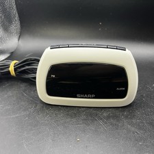 Sharp SPC085 Digital Alarm Clock Battery Backup Silver. Red Numbers Tested Works