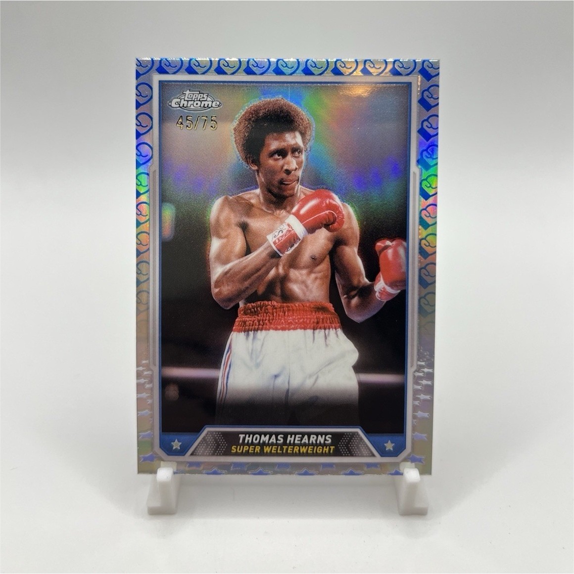 2024 Topps Chrome Thomas Hearns #24 Glove Logo Refractor Serial Numbered /75