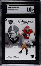 2024 Brock Bowers Panini Prestige Rookie RC Raiders NFL #305 SGC 10 Gem Mint