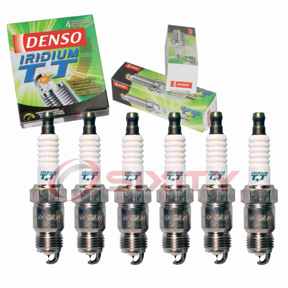 6 pc Denso Iridium TT Spark Plugs for 1975-1978 GMC P15 4.8L L6 Ignition sk