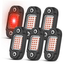 6Pods Rock Lights 24 LEDs Chips Neon Trail Rig Lamp Underglow Lights for Red