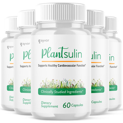 (5 Pack) Plantsulin Supports Healthy Cardiovascular Function Pill (300 Capsules)