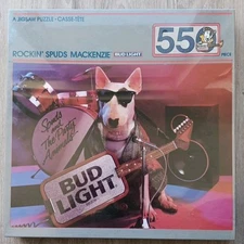 Bud Light Rockin' Spuds Mackenzie Vintage Puzzle 550 Pieces - NEW and Sealed