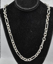 Modern 925 Sterling Silver Oval 7mm wide CABLE Link necklace chain 18" Long