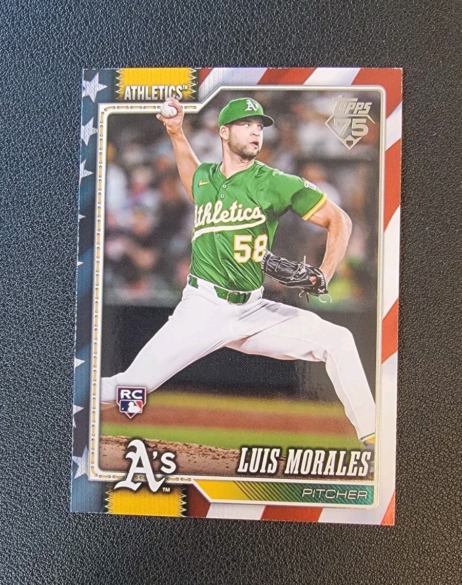 Topps 2026 Series One Rookie Luis Morales #259 Athletics Baseball /76