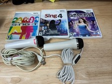 Karaoke Revolution Sing 4 Disney Sing It Nintendo Wii 3 Game Microphones
