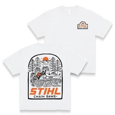 Into The Woods T-Shirt, Stihl Graphic Tee, Casual Wood Worker Tee Full