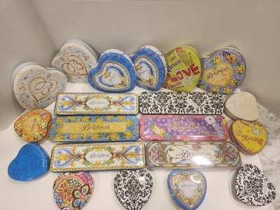 Brighton Empty Jewelry and Trinket Tins Lot of 20