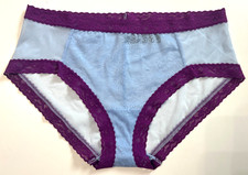 Natori LARGE Escape Lace Girl Brief Panty 776266 NWOT Blue/Purple