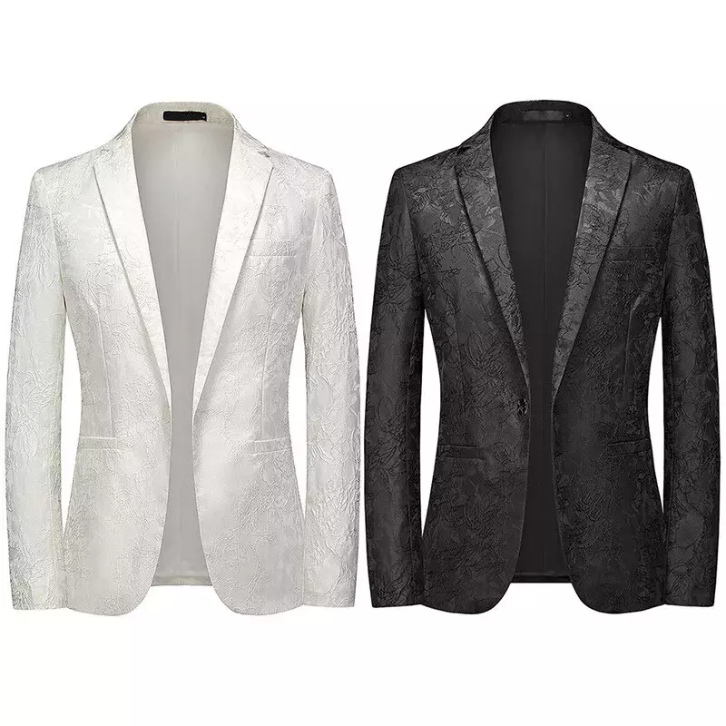 Men Fit Tuxedo Dress Jacket Suit Blazer Smart Formal Dinner Party Prom Coat Tops