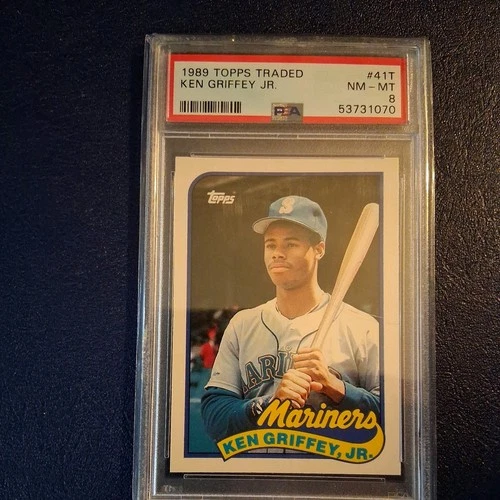 Topps 1989 Traded Ken Griffey Jr #41T Rookie PSA 8 Seattle Mariners