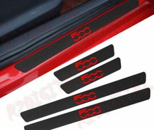 4x BATTITACCO FIAT 500 PROTEZIONE SOGLIA ADESIVO FIBRA CARBONIO 500X 500L 500XL
