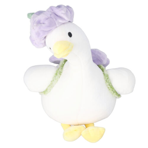 (Purple)Flower Duck Plush Floral Hat Backpack Stuffed Duck Plush Funny Safe - Picture 1 of 12