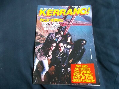 Kerrang! Magazine Issue 192 June 18th 1988 Death Angel Macc Lads Ace Frehley