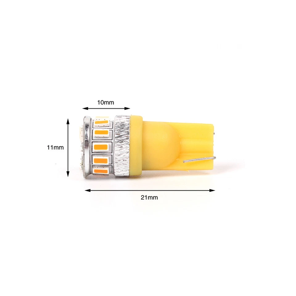 Alla Lighting 18-LED 194 Front Turn Signal Light Bulb|Side Marker|Parking Yellow - Image 3 of 4