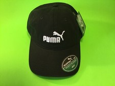 PUMA OSFA Adult Unisex Snapback Hat Adjustable ONE SIZE Black w/White NEW