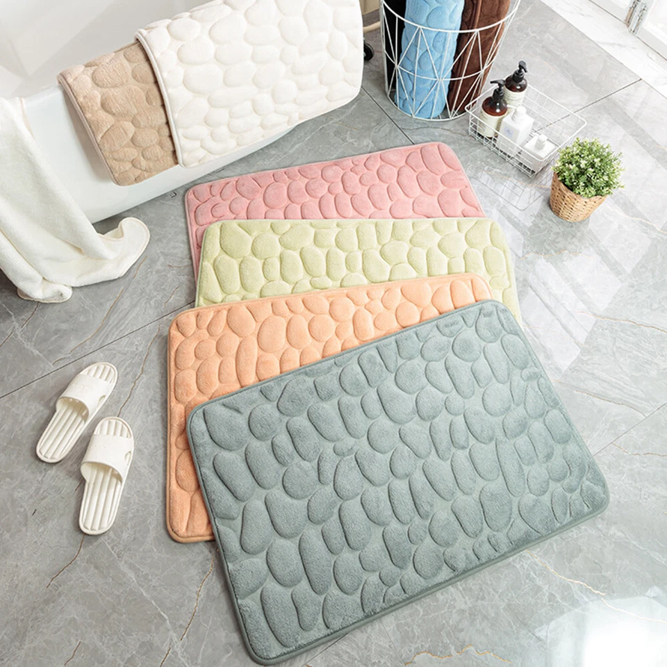 Non-Slip Memory Foam Bath Rug Soft and Comfortable Bathroom Floor Mat for Bath + - Image 3 of 4