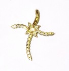 New 925 Gold Plated Natural Chrome Diopside Peridot Cross pendant 2.1g  — photo 3