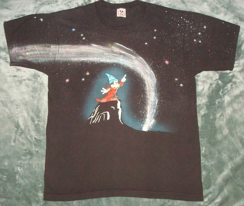 VTG 90s FANTASIA T SHIRT ALL OVER PRINT 