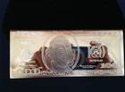 2002 Commemorative $100 Federal Reserve Note Proof 4 oz Silver Art Bar  P2577
