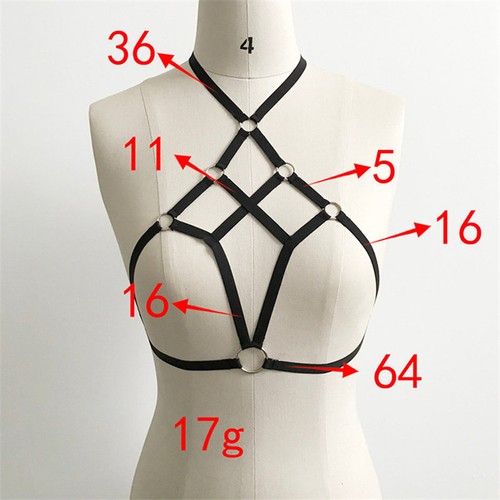 Fashion Bra Halter Bra Underwear Solid Color Elastic Band Sexy Strap Three-Point - Picture 9 of 17