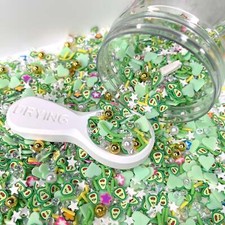 FAKE Green Lovely Avocado, Food Polymer Clay Sprinkle Mix NOT EDIBLE D43-25