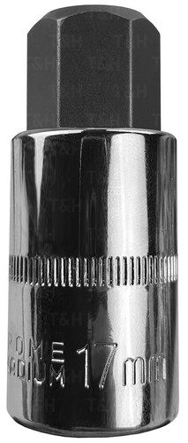 BERGEN-Hex-Socket-H17mm-1-2-034-Drive-55mm-17mm-Hex-Key-Single-Socket-Allen-Key
