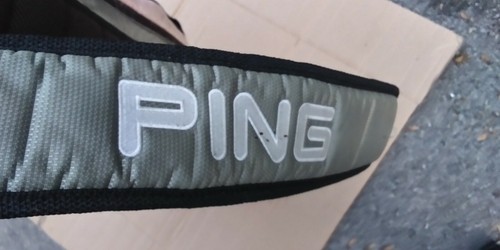 Ping Retro Pink Canvas/ Nylon Cart Golf Bag 7 Way Divider Good - Picture 3 of 7