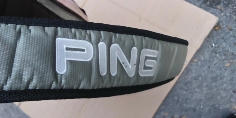 Ping Retro Pink Canvas/ Nylon Cart Golf Bag 7 Way Divider Good - Image 3 of 4