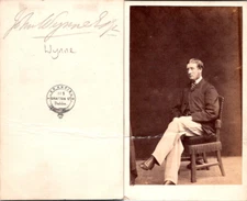 Cranfield, Dublin, A Man Named John Wynne Hope Vintage CDV Albumen V Card