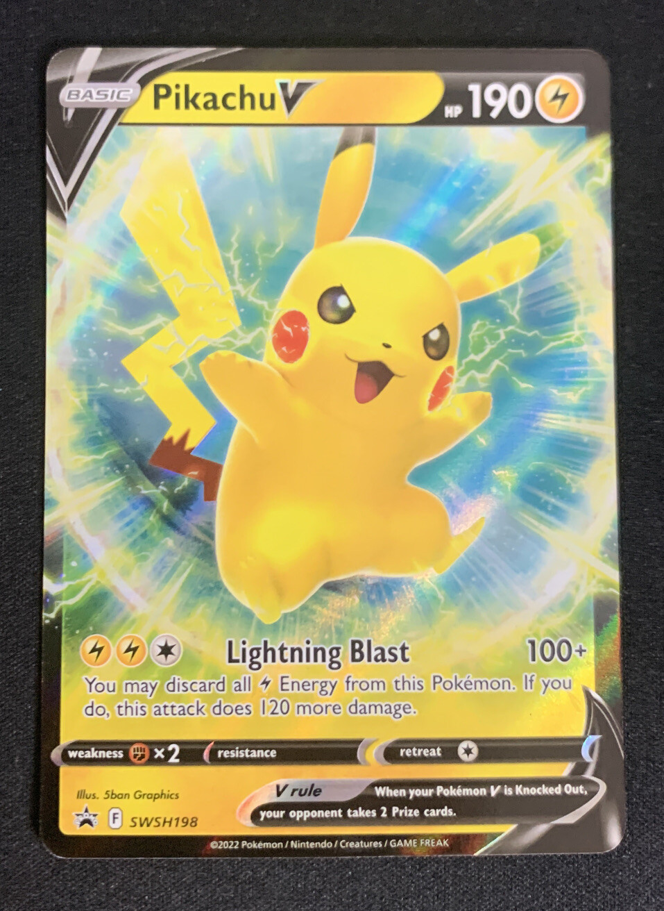 Pikachu V SWSH198 Black Star Promo Ultra Rare Holo Pokemon TCG Card NM
